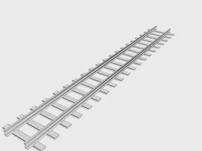 Train Railway 3d model Free 3D model