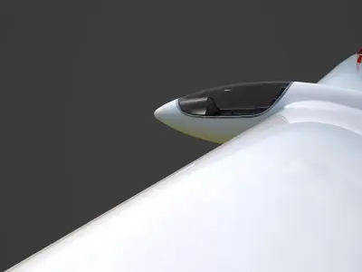 Glider Sailplane  Low-poly 3D model