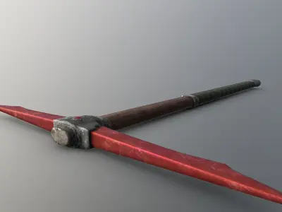 Pickaxe - Ruby Low-poly 3D model