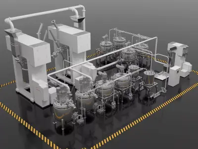 petrochemical plant-chemical plant 3D model