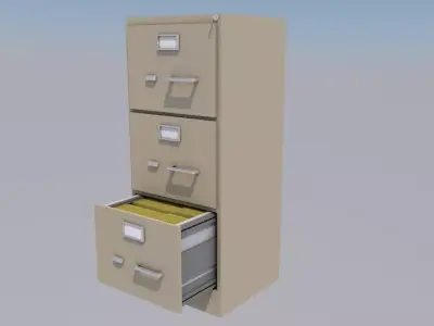 Office 3d model 3d filing cabinet 3D model