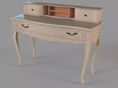 Antique Traditional Writing Desk 3D model