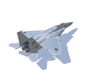 F-15 Eagle Jet Fighter Aircraft Low-poly 3D model
