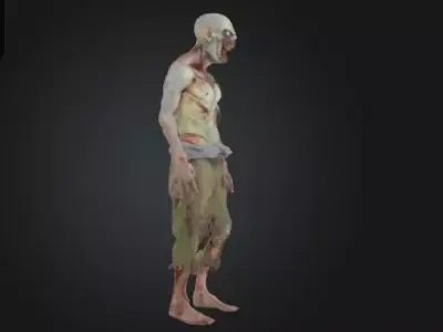Zombie 3D Model Realistic Horror Sculpture Free 3D print model