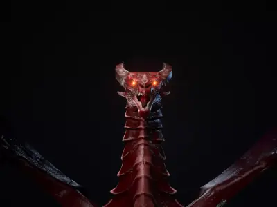 Dragon 3 UE4 and Unity Low-poly 3D model