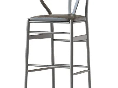 Wishbone Counter Stool 3D model