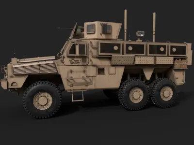 RG-33 MRAP Mine Resistant Vehicle Low-poly 3D model