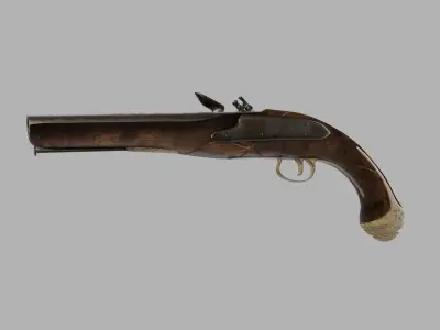 Old Gun 3D model get