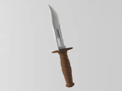 Skinning Knife Low-poly 3D model