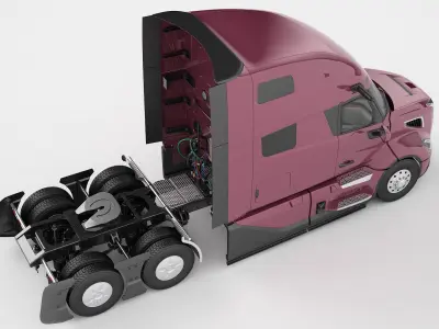 Semi Truck Generic 01 3D model
