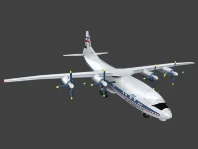  Antonov An-12 Free low-poly 3D model