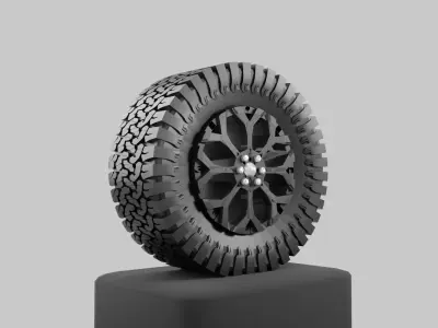 BF Goodrich AT KO2 Offroad Tire 3D model