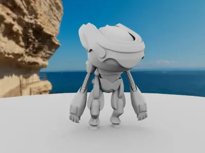 Old Robot Low-poly 3D model purchase