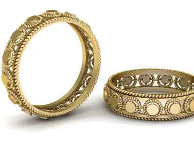 SIMPLE ANTIQUE RING 3D PRINTABLE MODEL 3D print model