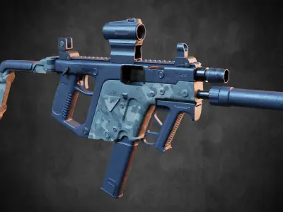 Kriss Vector  Low-poly 3D model