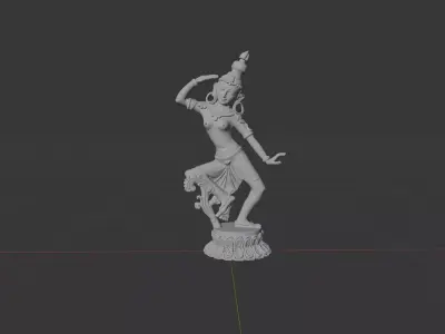 Antique Nepali Parvati Statue 3D print model
