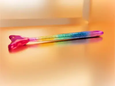 Fish Pen Glittery Low-poly 3D model