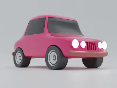 Old School Toy Car 3D model Free low-poly 3D model