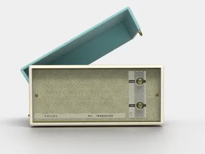 Vintage Philips Turntable Late 1960s 3D model