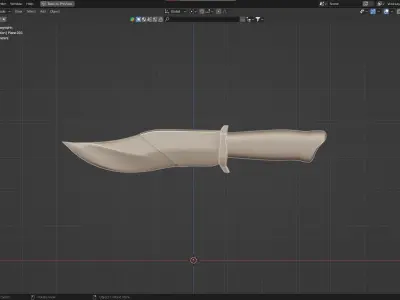 Combat Knife Low Poly 3D model