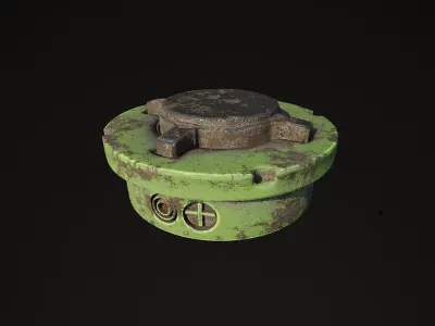PMN2 explosive mine 3D model