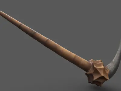 Brutal Bone War Pick Free low-poly 3D model