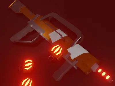 Low Poly Laser Rifle Free low-poly 3D model