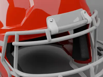 American Football Helmet 3D model get