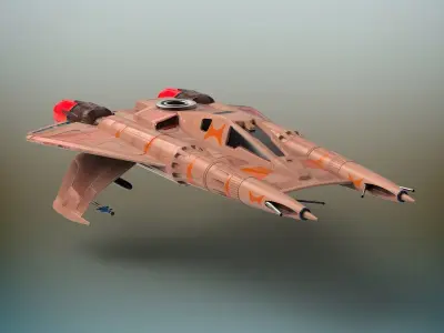 Sci-Fi Fighter plane 3D model