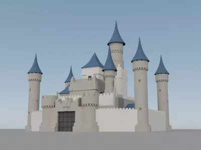 LOEPOLY  CASTLE MODEL Low-poly 3D model