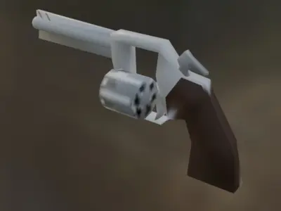Revolver - Low Poly model Low-poly 3D model