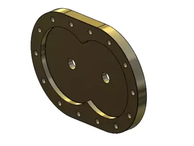 Rotary Lobe Blower Compressor Printable STL  SolidWorks Assembly 3D print model