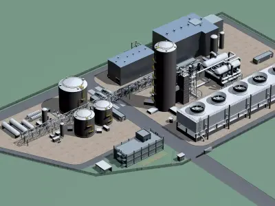 Industry Building 3D model