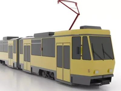 Tatra KT4DtM Low Low-poly 3D model
