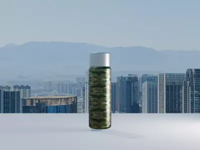 Metal Boddy Military Texture Water Bottle 3D model