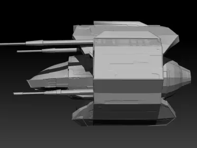 Starship star wars spaceship helmet Low-poly 3D model