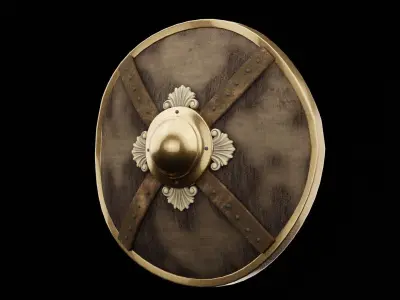 Ancient War Shield Low-poly 3D model