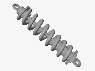 Coil Spring Suspension Low-poly 3D model