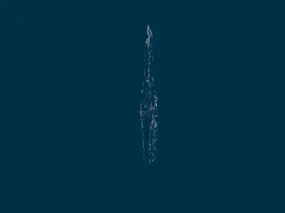 Realistic Water Jet Loop Animation 9 3D model