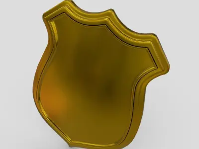 Police Badge Low-poly 3D model purchase