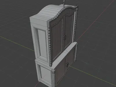 Gold Decorated Cabinet 3D model
