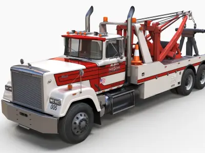 SuperLiner Wrecker Low-poly 3D model