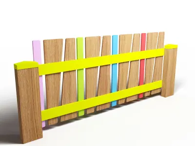 Playground decorative fence  3D model