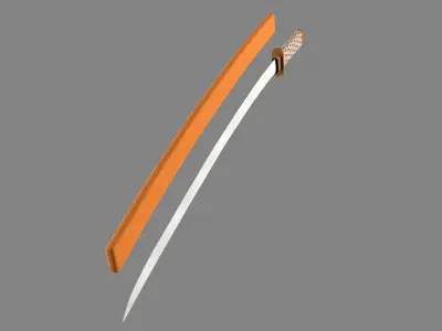 Katana  Low-poly 3D model