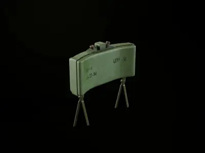 Antipersonnel landmine MON-50 Low-poly 3D model