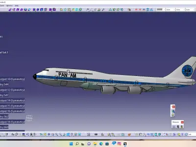 boeing 747 pan am 3D model