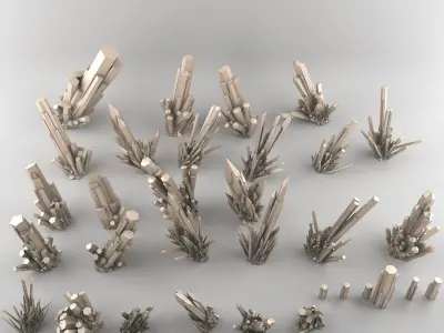 Crystals 3D model