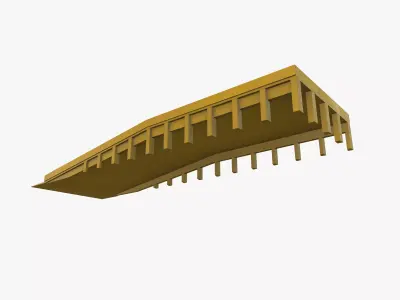 Dock Ramp Low-poly 3D model