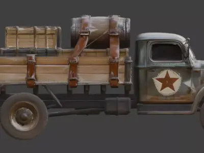 Frontier Logistics Cargo Truck Low-poly 3D model