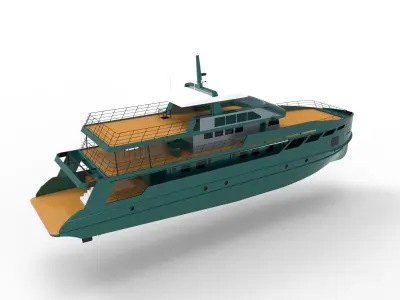 green yacht 3D model